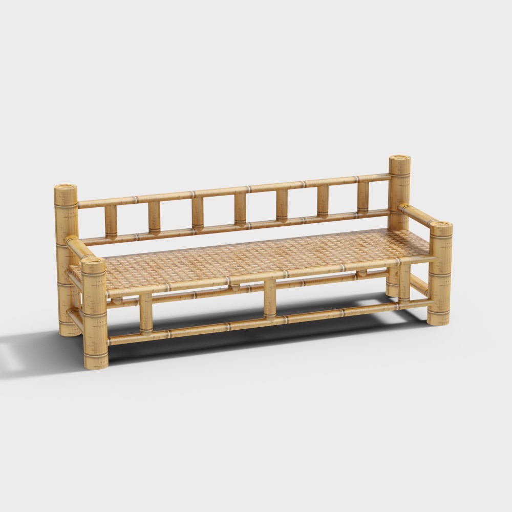 Sillón largo de bambú