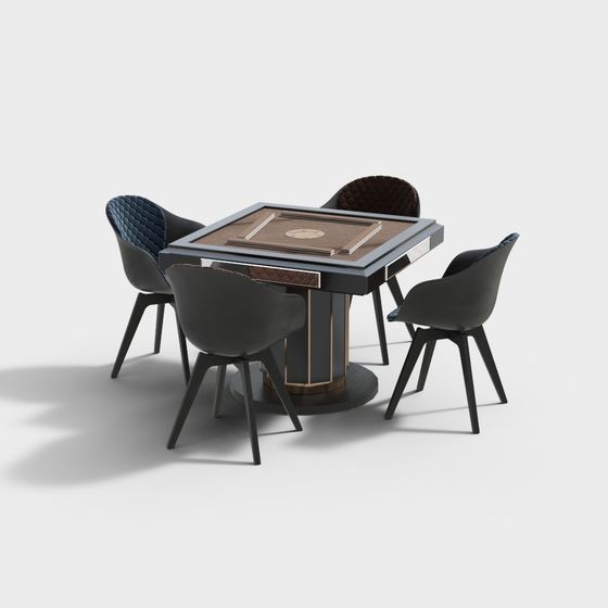 Elegant Mahjong Table 3D Model for Modern Spaces
