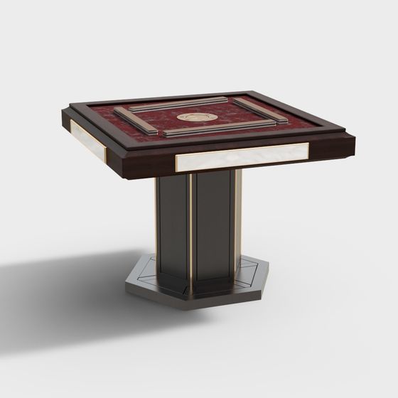 Elegant Mahjong Table 3D Model Design