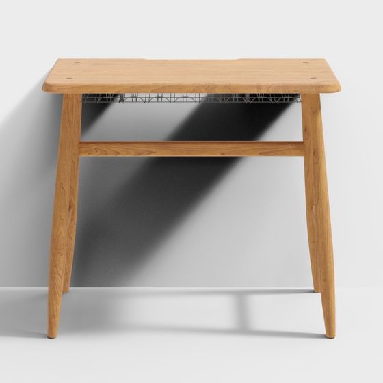 Wooden Side Table 3D Model