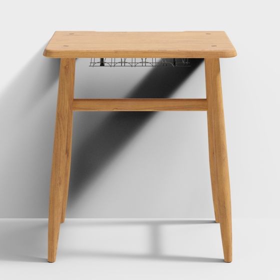 Stylish Wooden Stool 3D model for Various Designs