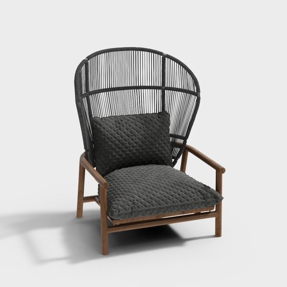 Cozy Woven Chair 3D model