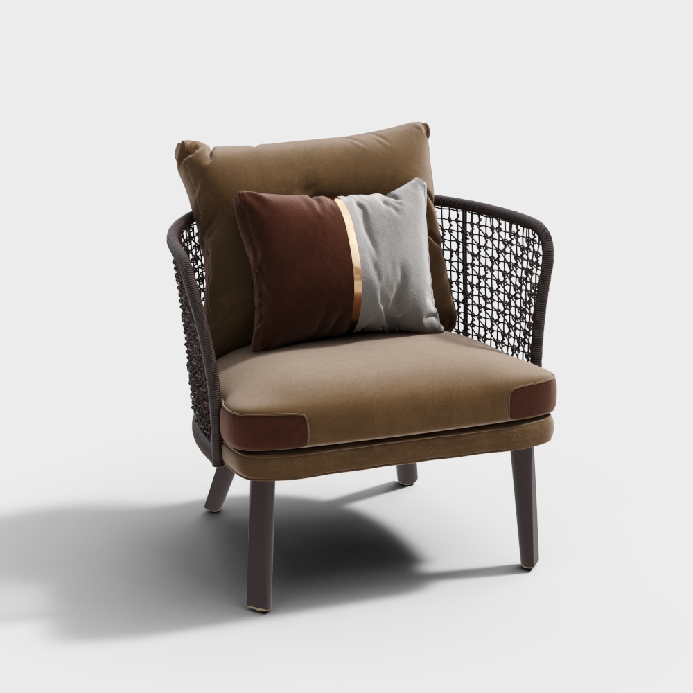 Modern Rattan Outdoor Lounge Chair