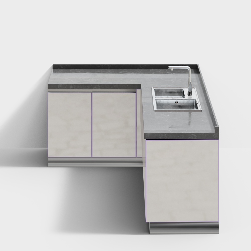 Armario esquinero con vitrocerámica integrada