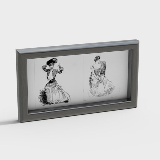 Stunning Vintage Picture Frame 3D model