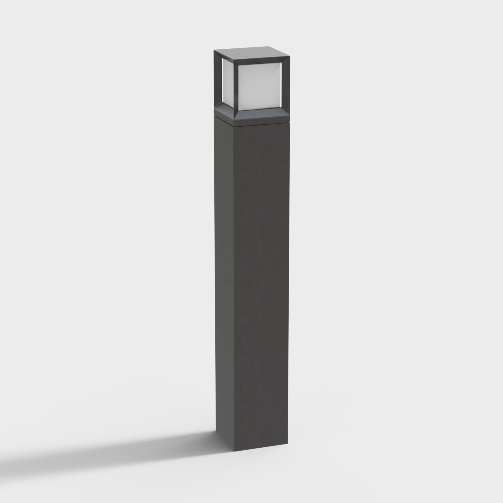 Modern iron outdoor light - square lamp