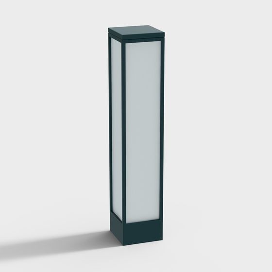 Contemporary Outdoor Lawn Light 3D Model in Blue