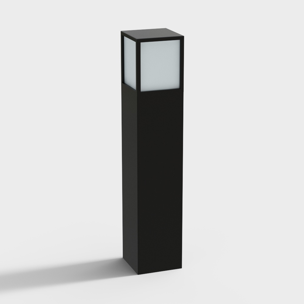 Modern outdoor light lawn lamp - rectangular