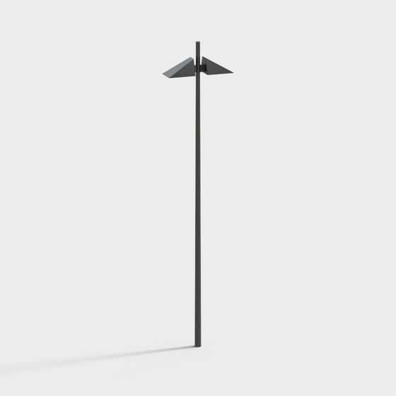 Modern Minimalist Outdoor Light 3D Model in Gray