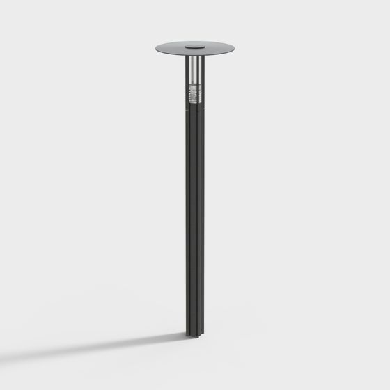 Elegant Low-Poly Street Lamp 3D model