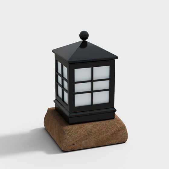 Vintage Streetlamp Low-Poly 3D Model