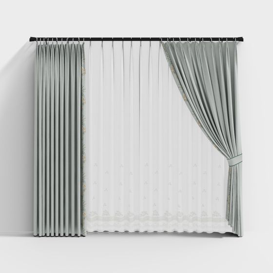 Elegant Drapes 3D model