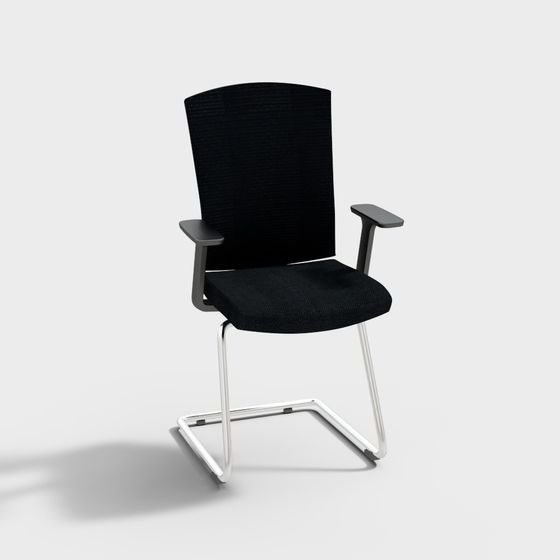 Modern Minimalist Black Chair 3D model