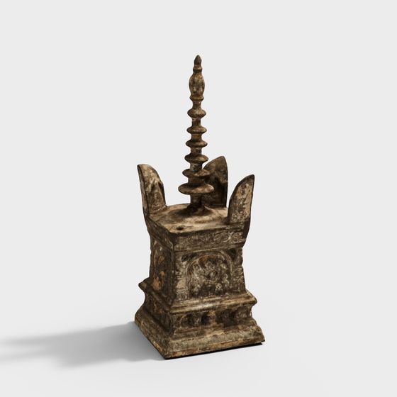 Ancient Tower Ruins 3D model