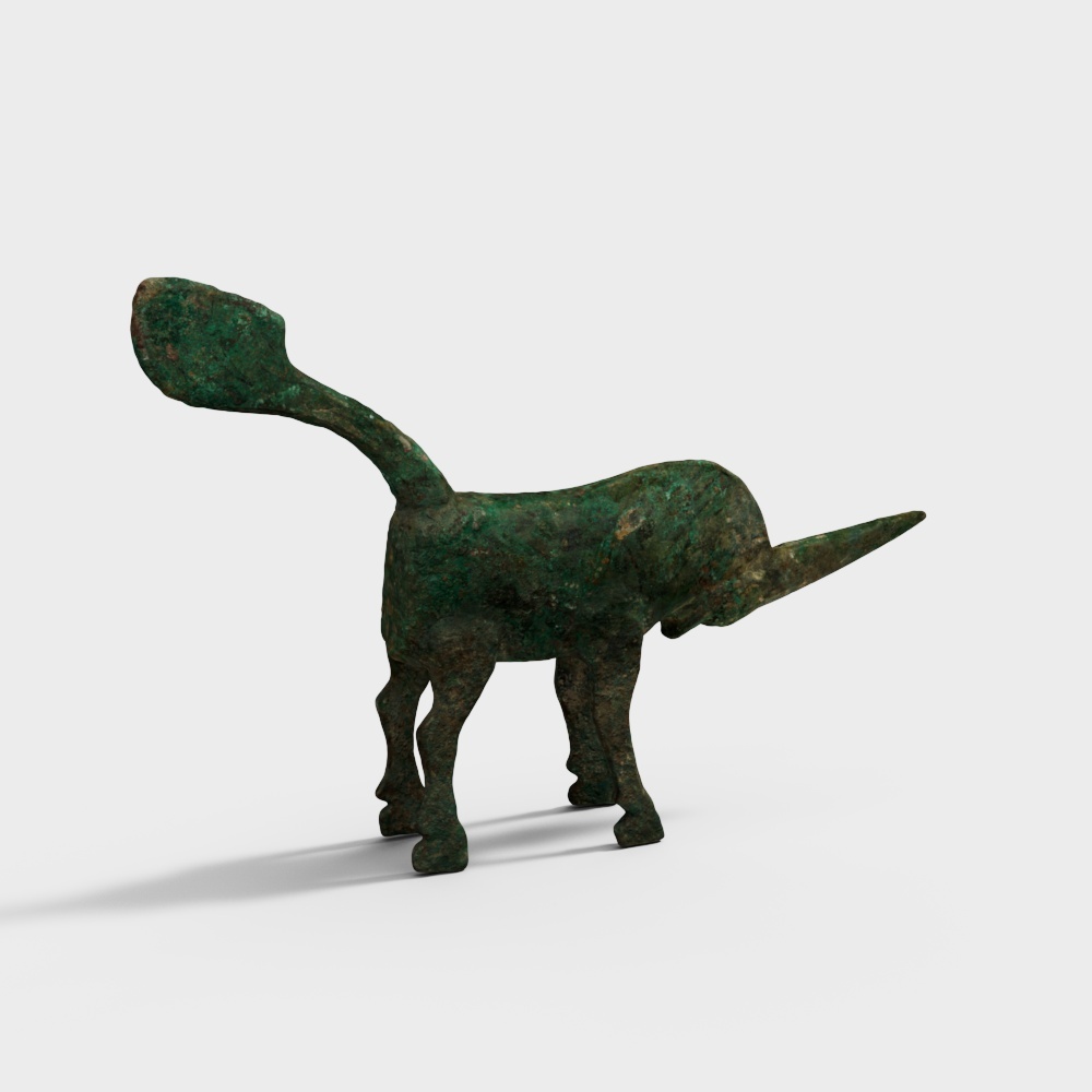 Retro Dinosaur 3D Model for Creative Projects