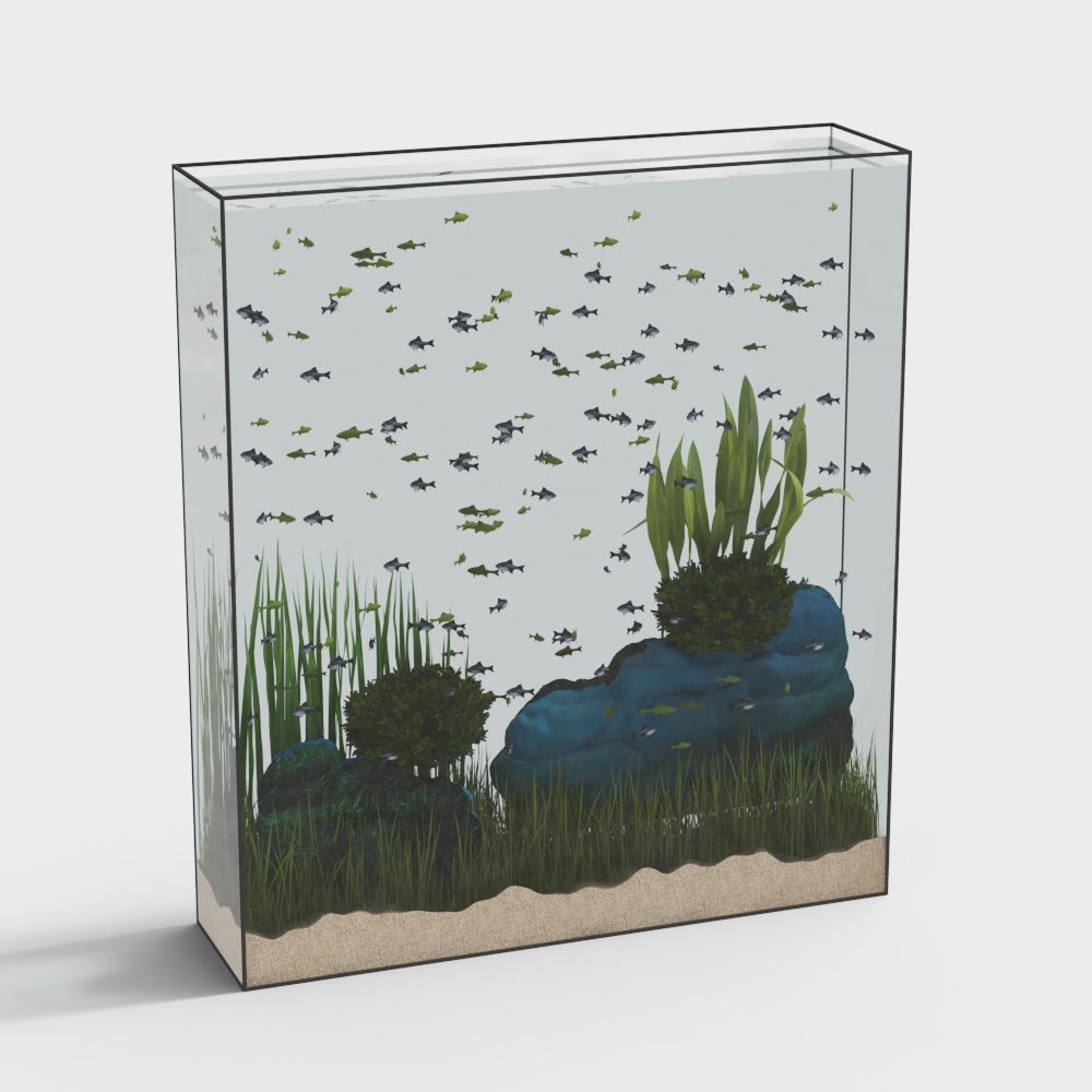 Vibrant Underwater World Aquarium 3D model