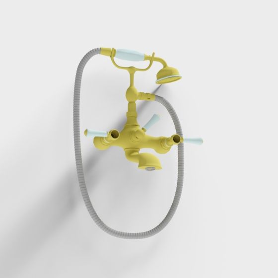 Stylish Low-Polygon Shower System 3D model