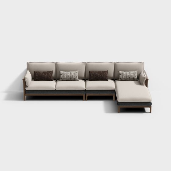 Urban Comfort 3D model Sofa for Modern Interiors