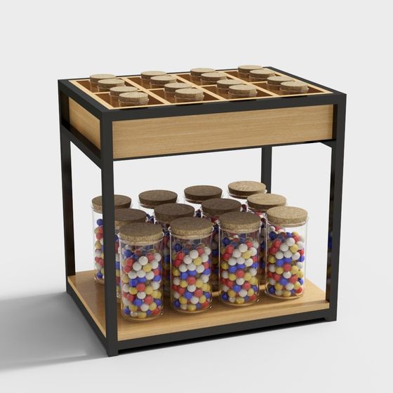 Armario de caramelos Nakashima con placa inferior - Cara de lata