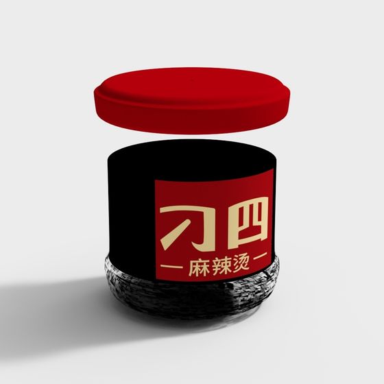 Traditional Spice Jar 3D model Inspired by Chinese Cuisine