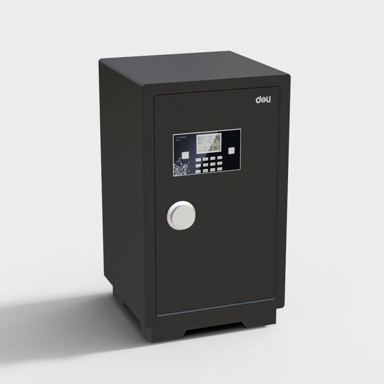 Safe Box 3D Model in Black