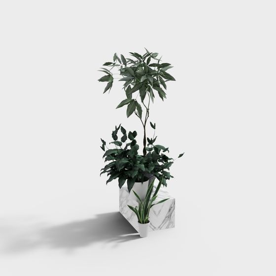 Urban Oasis 3D Model for Contemporary Spaces