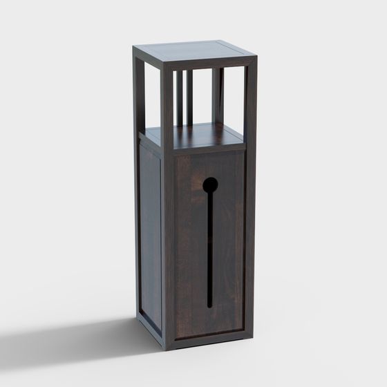 Minimalist Wooden Cabinet 3D model