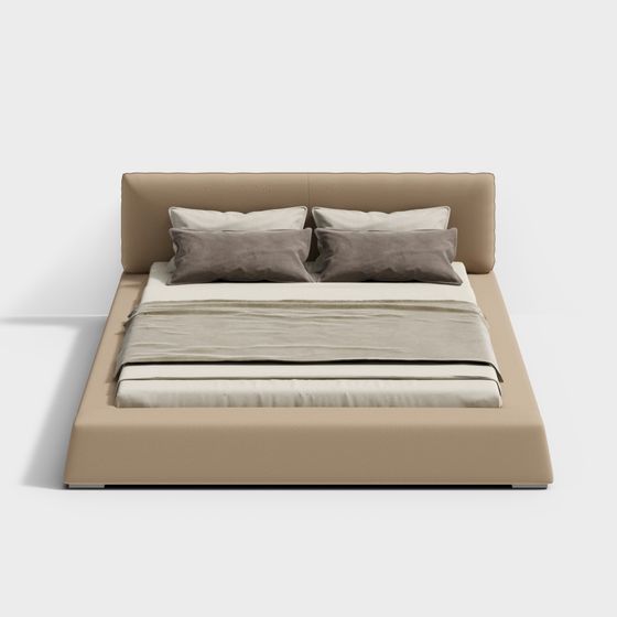 Elegant Modern 3D Model Bed for Creative Spaces