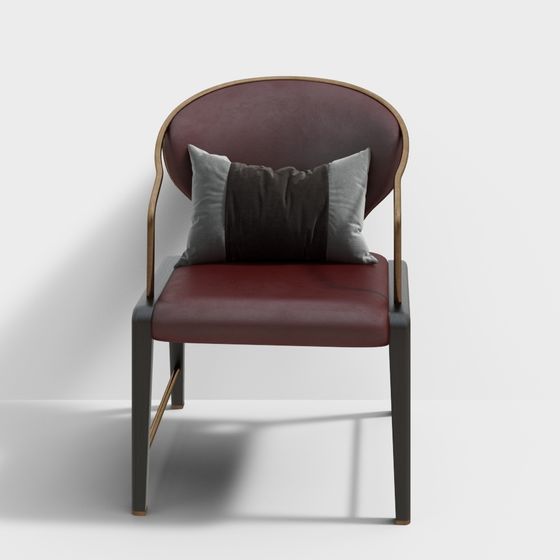 Stylish Leather Chair 3D Model for Modern Spaces