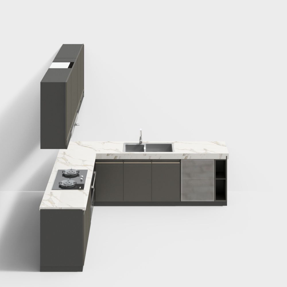 Modern Kitchen 3D model Design