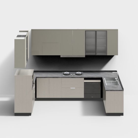 Elegant Kitchen 3D model Design for Modern Spaces