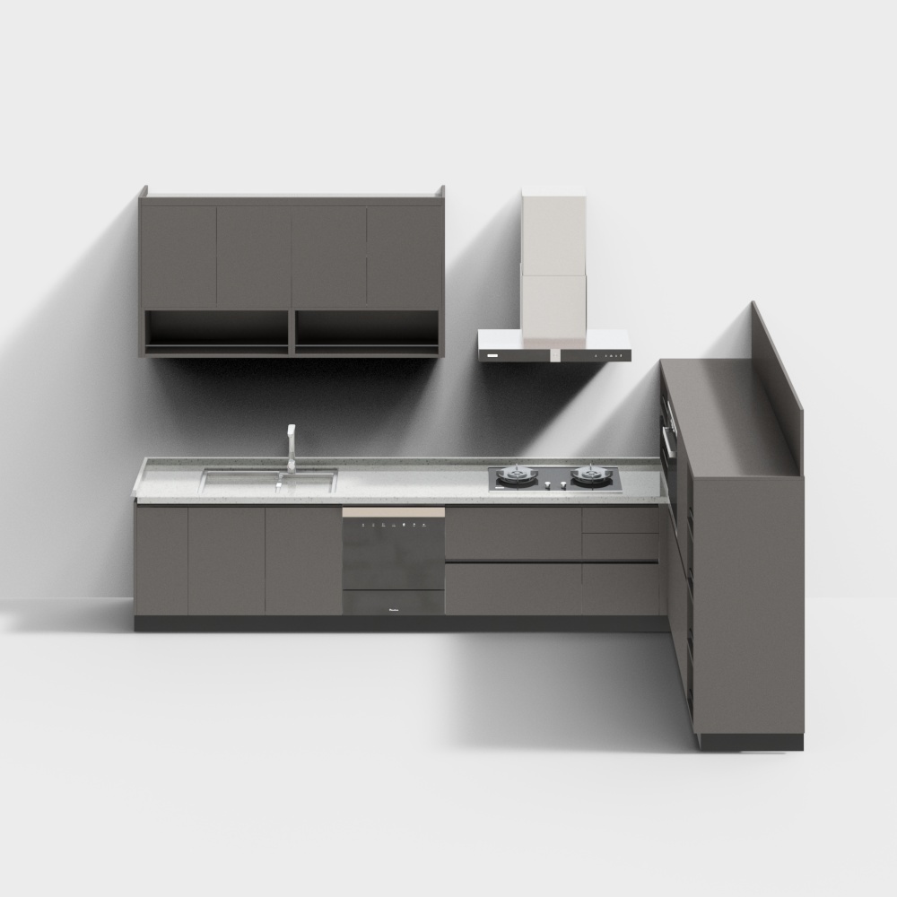 Modern Kitchen Design 3D Model