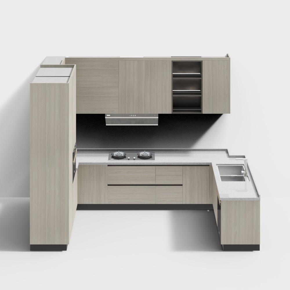 Modern Low-Poly Kitchen Design 3D model