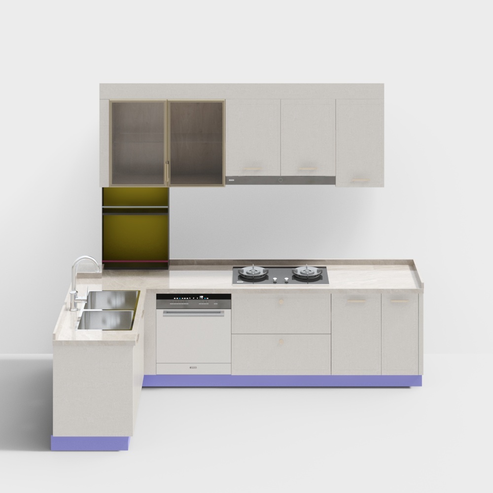 Snow cabinet L-type new Chinese style