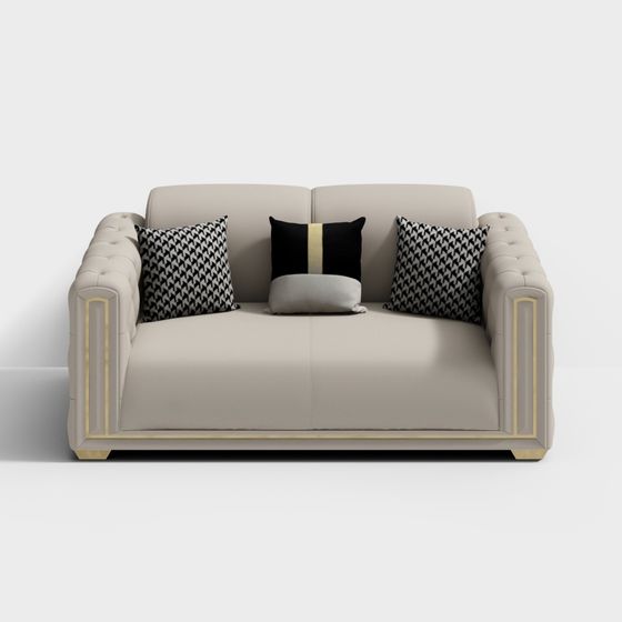 Elegant Modern 3D Sofa Model