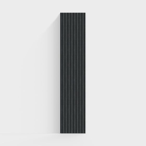 Stylish Black Striped Column Low Poly 3D Model