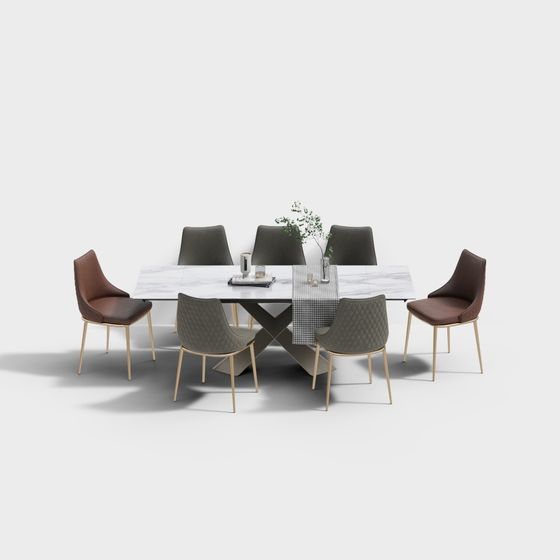 シンプルヨーロピアン高級ダイニングセット