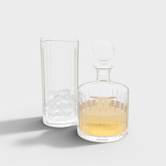 Elegant Golden Wine Shaker 3D Model for Barware