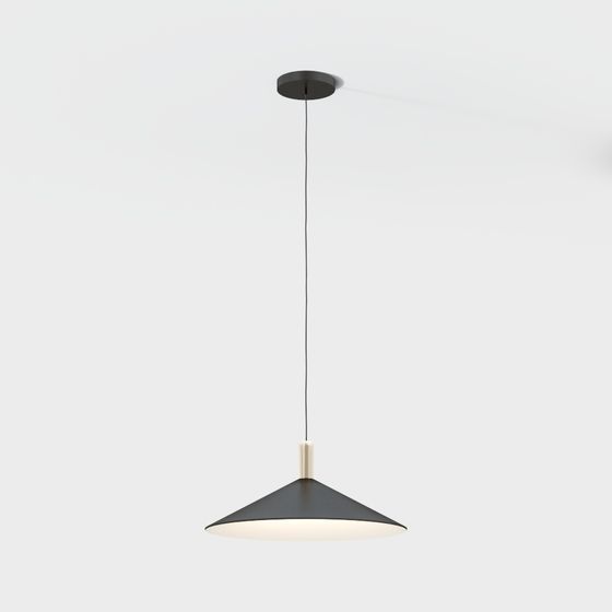 Stylish Low-Polygon Pendant Light 3D model for Modern Spaces