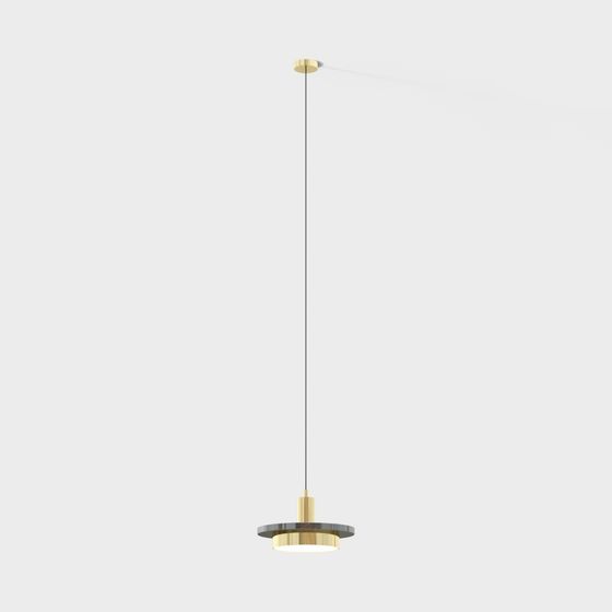 Elegant Suspended Lamp 3D model