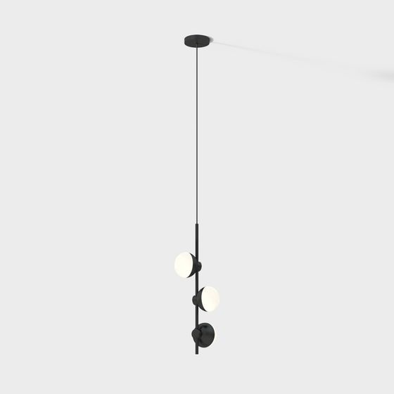 Stylish Hanging Light Fixture 3D model