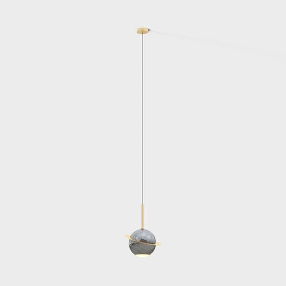 Elegant Planet Pendant Lamp 3D model for Modern Interiors