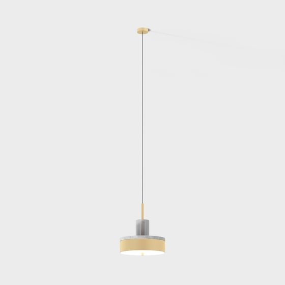Elegant Low-Poly Chandelier 3D model