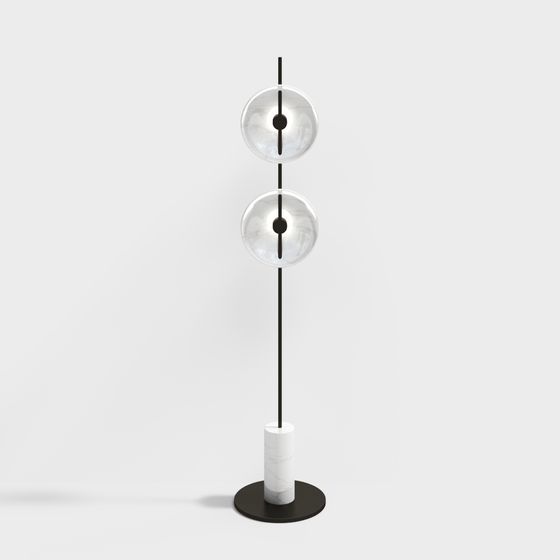 Glass Ball Floor Lamp 3D model