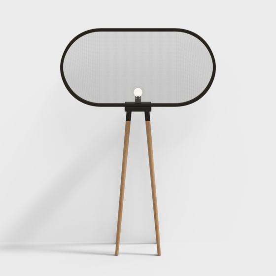 Oval Screen Lamp 3D model