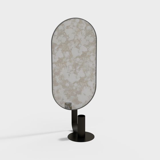 Stylish Minimalist Floor Mirror 3D model
