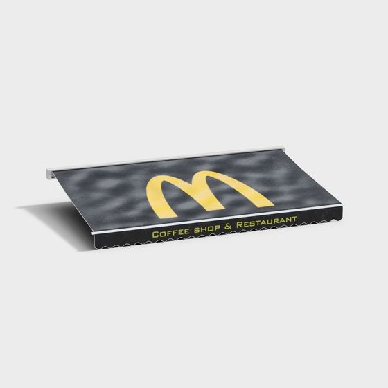 Vibrant McDonald's Canopy 3D Model