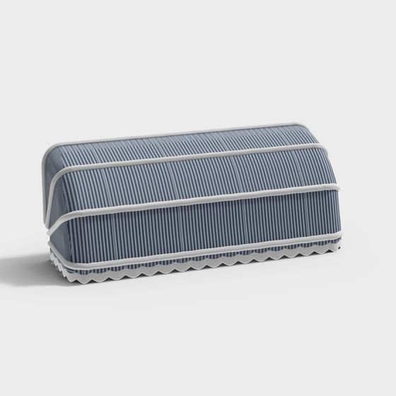 Low Poly Vintage Striped Pillow 3D model