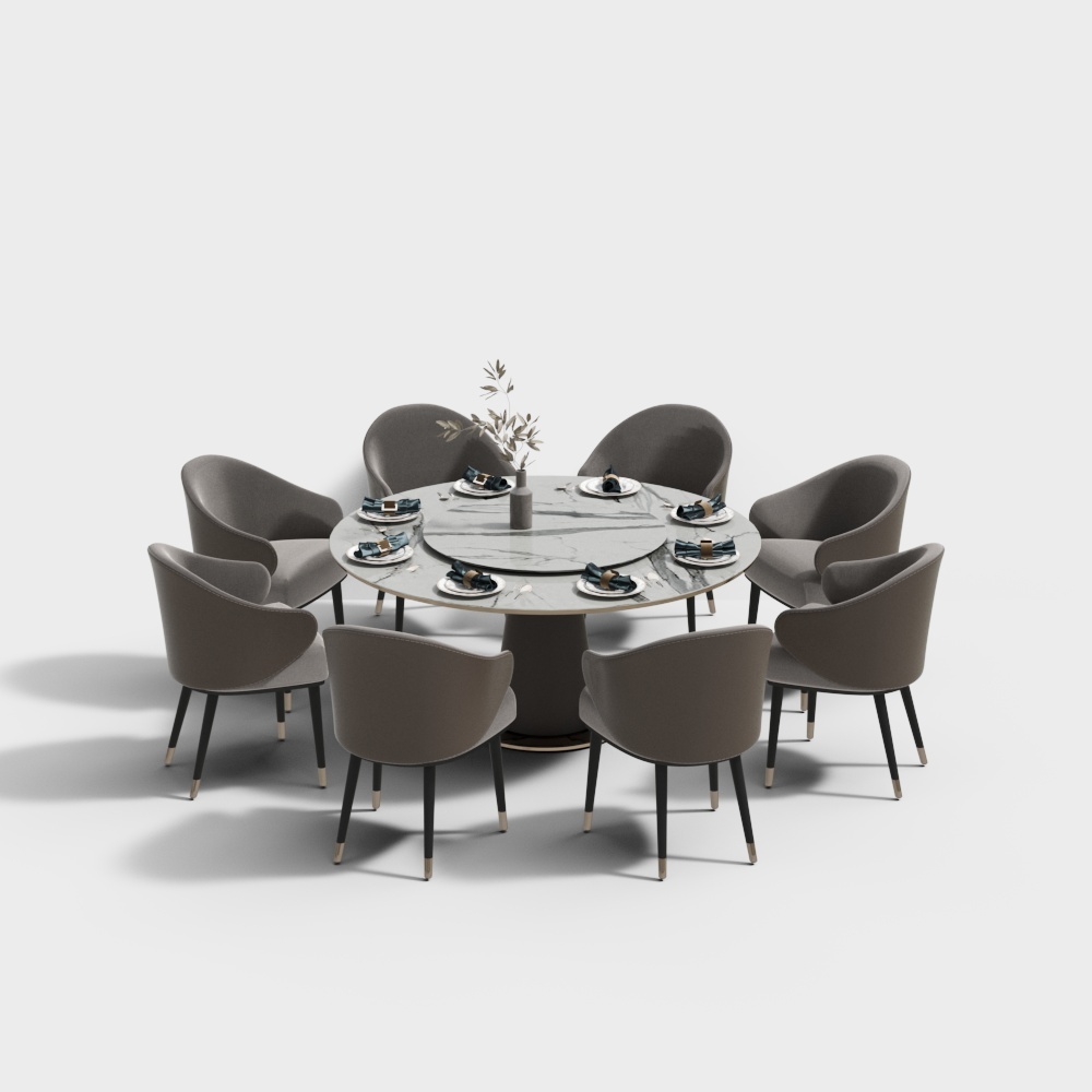 Modern Affordable Luxury Dining Set - Square Dining Table Chair Set