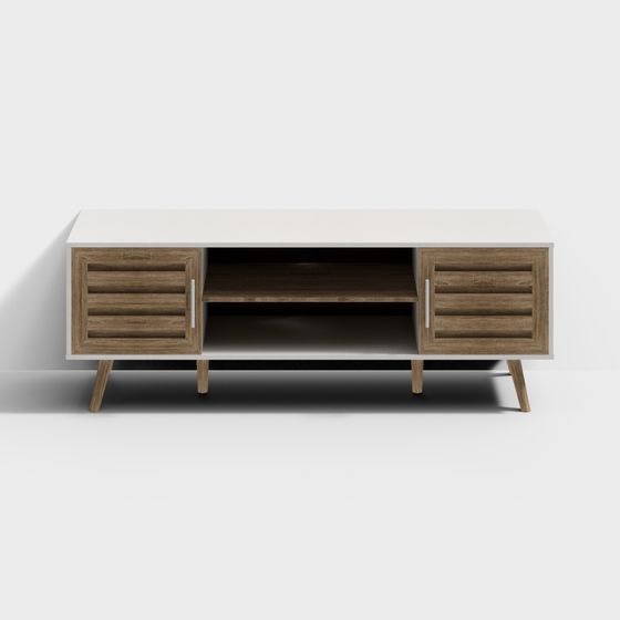 Stylish Low-Poly TV Stand 3D model
